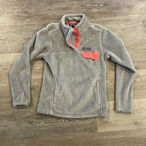 Patagonia Women’s Re-Tool Snap-T® Pullover Gray and Pink